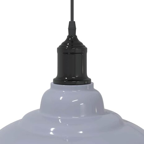 Hanglamp in hoogte verstelbaar E27 Ø31 cm metaal glanzend grijs 8