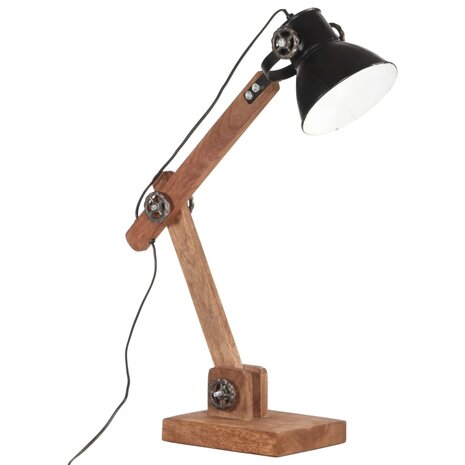 Bureaulamp industrieel rond E27 58x18x90 cm zwart 2