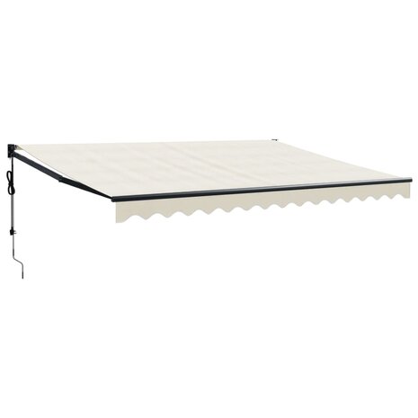 Luifel automatisch uitschuifbaar 4,5x3 m crèmekleurig 2
