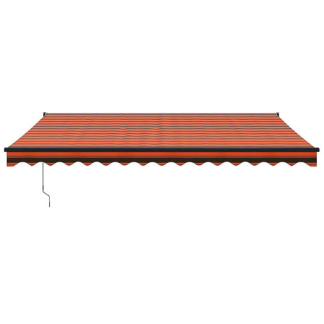 Luifel automatisch uitschuifbaar 4,5x3 m oranje en bruin 3