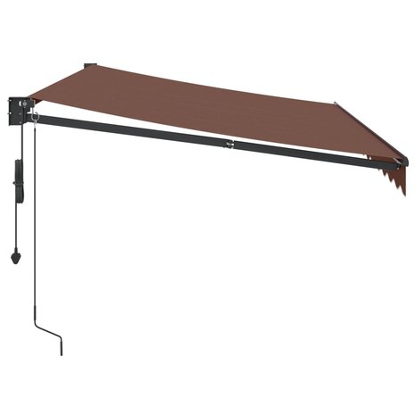 Luifel automatisch uittrekbaar 350x250 cm bruin 4