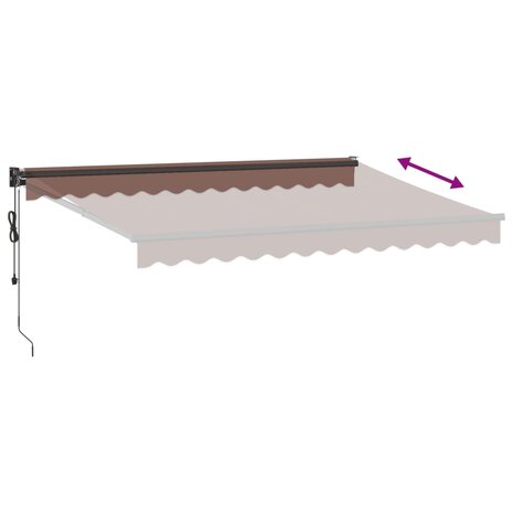 Luifel automatisch uittrekbaar 350x250 cm bruin 5