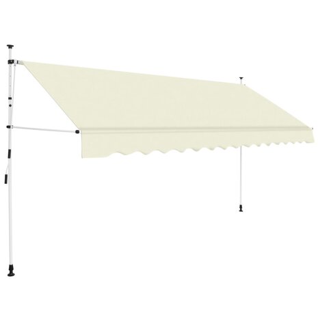 Luifel handmatig uittrekbaar 400 cm crème 1