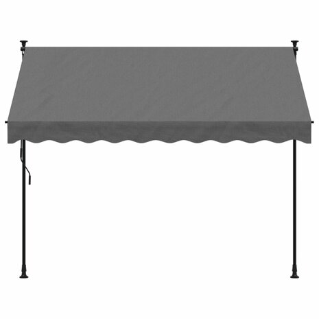 Luifel uittrekbaar 250x150 cm stof en staal antracietkleurig 3