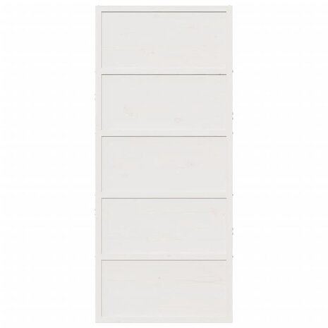 Schuifdeur 90x208 cm massief grenenhout wit 4