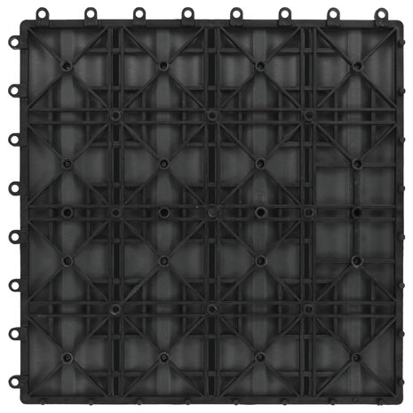 Terrastegels diep reliëf 30x30 cm 1 m² HKC zwart 11 st 6