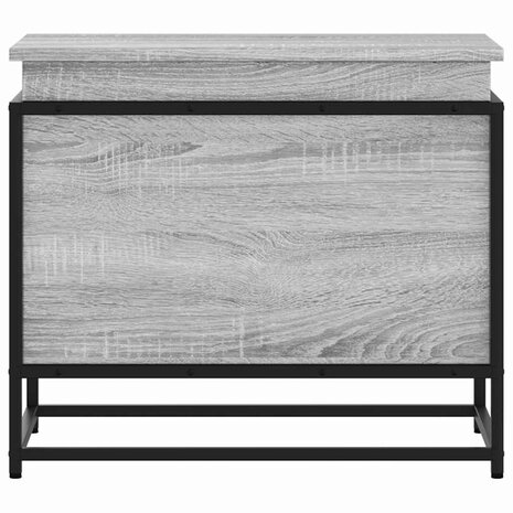 Opbergbox met deksel 60x40x51,5 cm bewerkt hout grijs sonoma 4