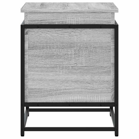 Opbergbox met deksel 60x40x51,5 cm bewerkt hout grijs sonoma 5