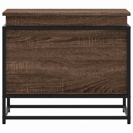Opbergbox met deksel 60x40x51,5 cm bewerkt hout bruin eiken 4