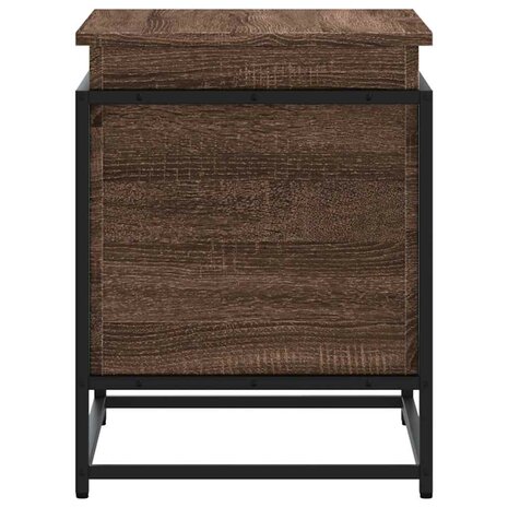 Opbergbox met deksel 60x40x51,5 cm bewerkt hout bruin eiken 5
