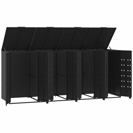Containerberging voor 4 containers 276x79x117 cm staal zwart 8