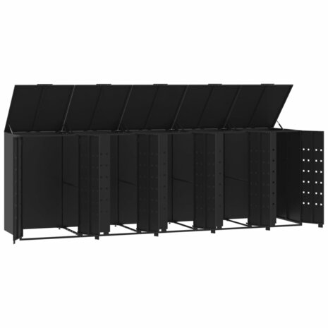 Containerberging voor 5 containers 345x79x117 cm staal zwart 8