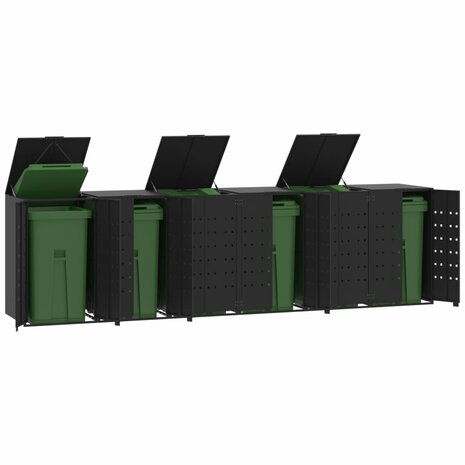 Containerberging voor 6 containers 414x79x117 cm staal zwart 1
