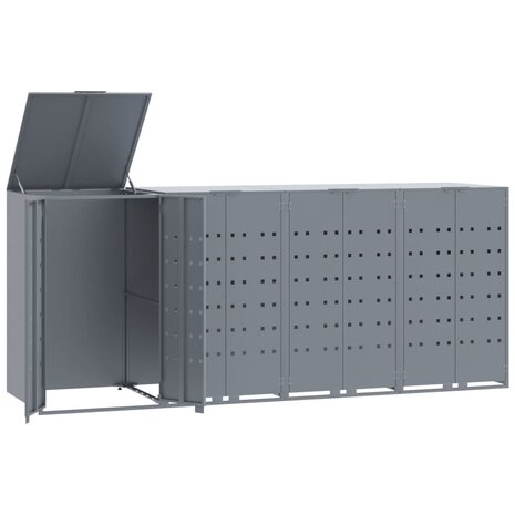 Containerberging voor 4 containers 276x79x117 cm staal grijs 2