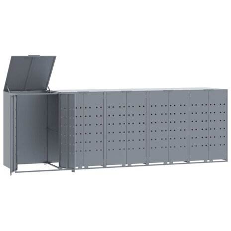 Containerberging voor 5 containers 345x79x117 cm staal grijs 2