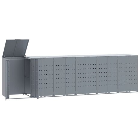 Containerberging voor 6 containers 414x79x117 cm staal grijs 2