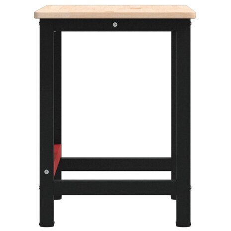 Werkbank rechthoekig 100x60x81,5 cm massief eikenhout 6