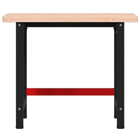 Werkbank rechthoekig 100x60x83 cm massief beukenhout 4