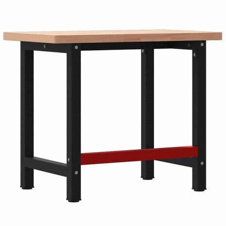 Werkbank rechthoekig 100x60x83 cm massief beukenhout 7