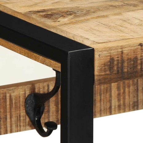 Kapstok 80x35x35 cm massief ruw mangohout 5