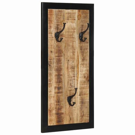 Kapstok 40x2x80 cm massief ruw mangohout 1