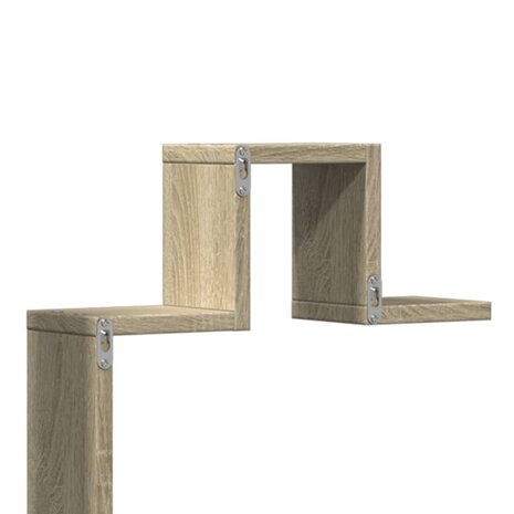 Wandschap 104,5x10x43 cm bewerkt hout sonoma eikenkleurig 8