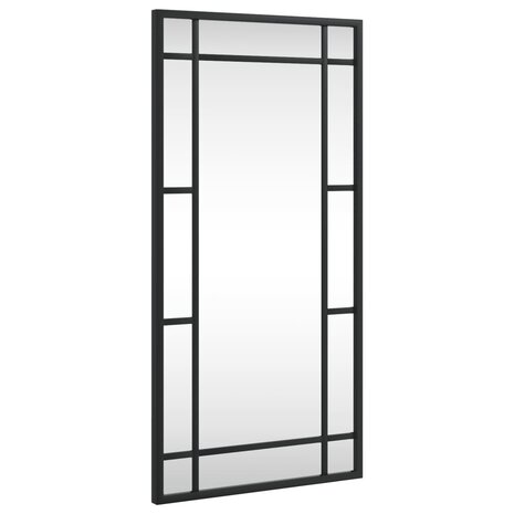 Wandspiegel rechthoekig 30x60 cm ijzer zwart 2