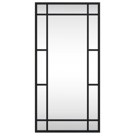 Wandspiegel rechthoekig 30x60 cm ijzer zwart 3