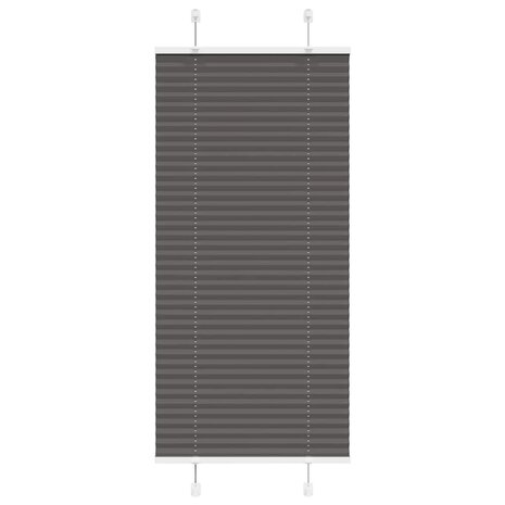 Plissé rolgordijn 55x100 cm stofbreedte 54,4 cm polyester zwart 1