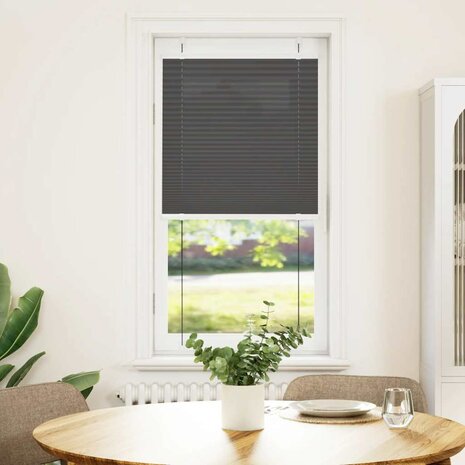 Plissé rolgordijn 55x100 cm stofbreedte 54,4 cm polyester zwart 2