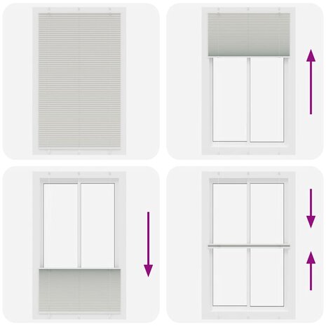 Pliss&eacute; rolgordijn 120x200 cm stofbreedte 119,4 cm polyester 7