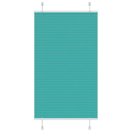Plissé rolgordijn 70x100 cm stofbreedte 69,4 cm petrol groen 1