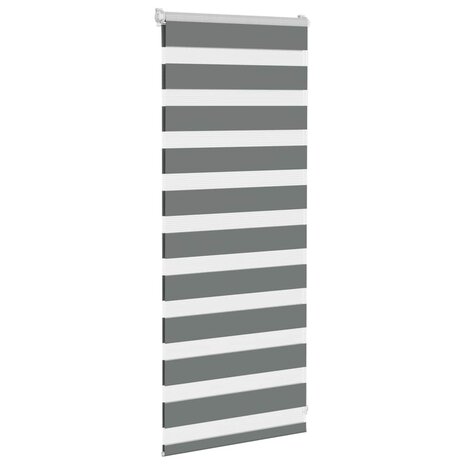 Zebra rolgordijn 55x100 cm stofbreedte 50,9 cm donkergrijs 3
