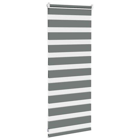 Zebra rolgordijn 55x100 cm stofbreedte 50,9 cm donkergrijs 4