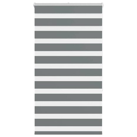 Zebra rolgordijn 75x150 cm stofbreedte 70,9 cm donkergrijs 1