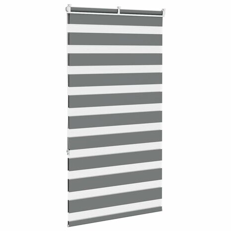 Zebra rolgordijn 75x150 cm stofbreedte 70,9 cm donkergrijs 4