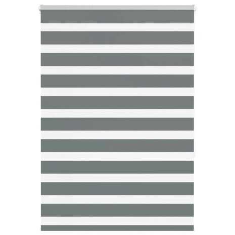 Zebra rolgordijn 95x150 cm stofbreedte 90,9 cm donkergrijs 1