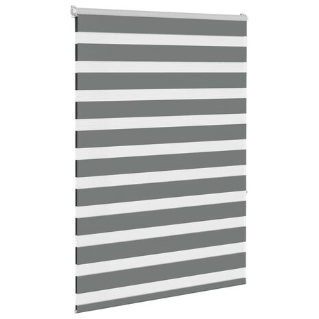 Zebra rolgordijn 95x150 cm stofbreedte 90,9 cm donkergrijs 3