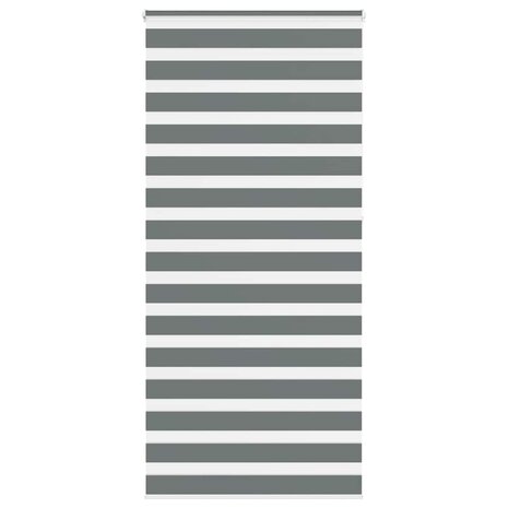 Zebra rolgordijn 105x230 cm stofbreedte 100,9 cm donkergrijs 1