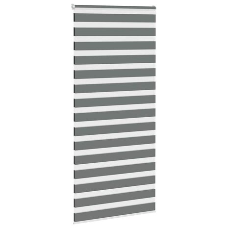 Zebra rolgordijn 105x230 cm stofbreedte 100,9 cm donkergrijs 3
