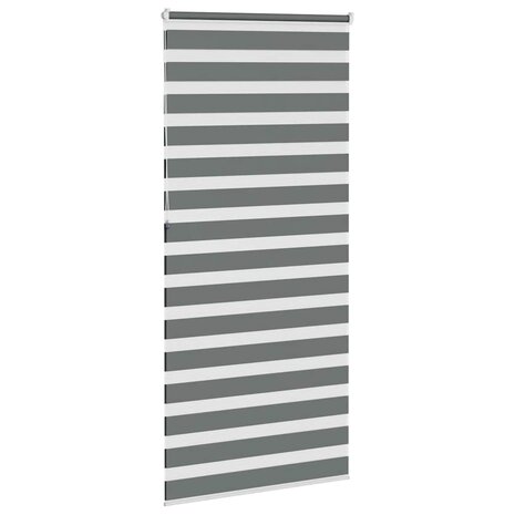 Zebra rolgordijn 105x230 cm stofbreedte 100,9 cm donkergrijs 4