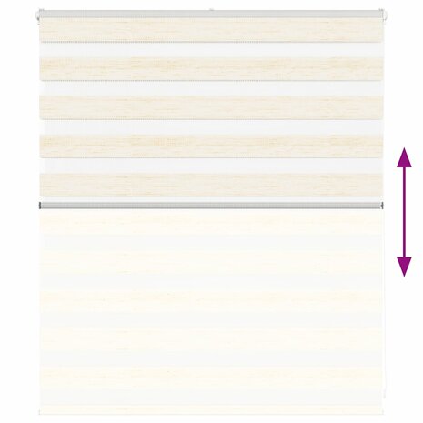 Zebra rolgordijn 135x100 cm stofbreedte 130,9 cm marmerbeige 5