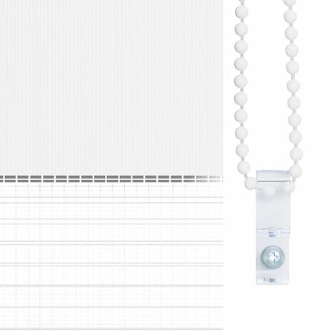 Zebra rolgordijn 45x230 cm stofbreedte 40,9 cm polyester wit 9