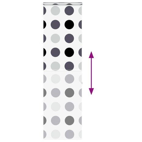 Doucherolgordijn met cassette 70x240 cm stofbreedte 66 cm 5
