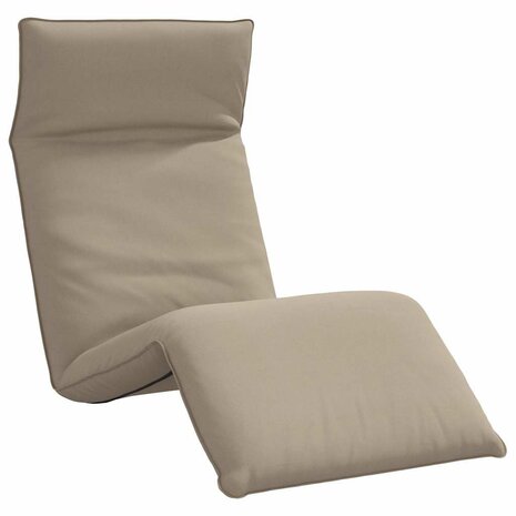 Ligstoel inklapbaar 175x54x8,5 cm oxford stof taupe 2