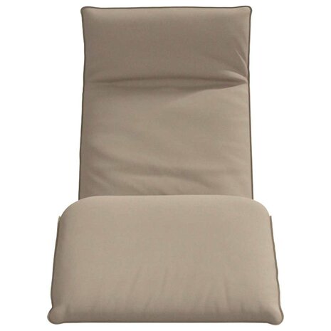 Ligstoel inklapbaar 175x54x8,5 cm oxford stof taupe 4