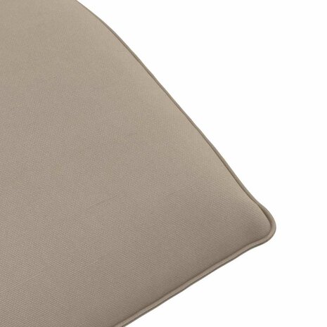Ligstoel inklapbaar 175x54x8,5 cm oxford stof taupe 9
