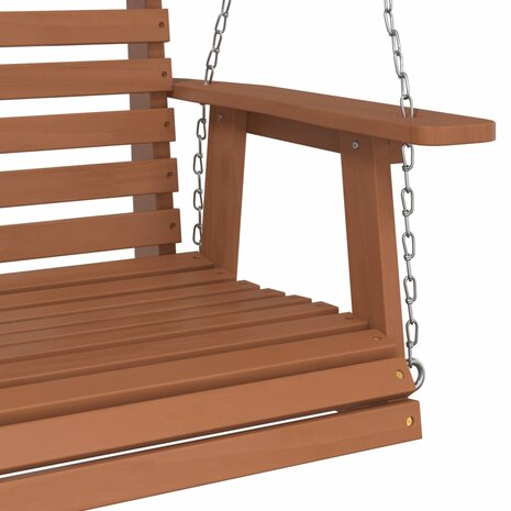 Tuinschommelbank met metalen kettingen massief vurenhout bruin 7