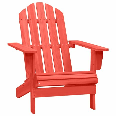 Tuinstoel Adirondack massief vurenhout rood 1