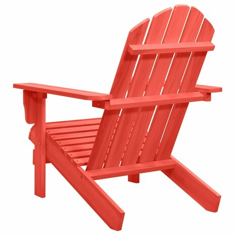 Tuinstoel Adirondack massief vurenhout rood 4